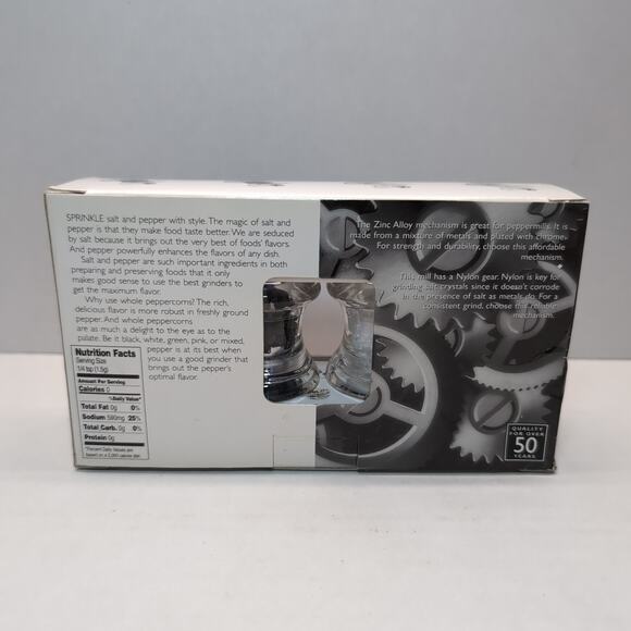 Mr Dudley Mini Set of Salt & Pepper Mill Grinder Acrylic Lucite - Picture 5 of 10